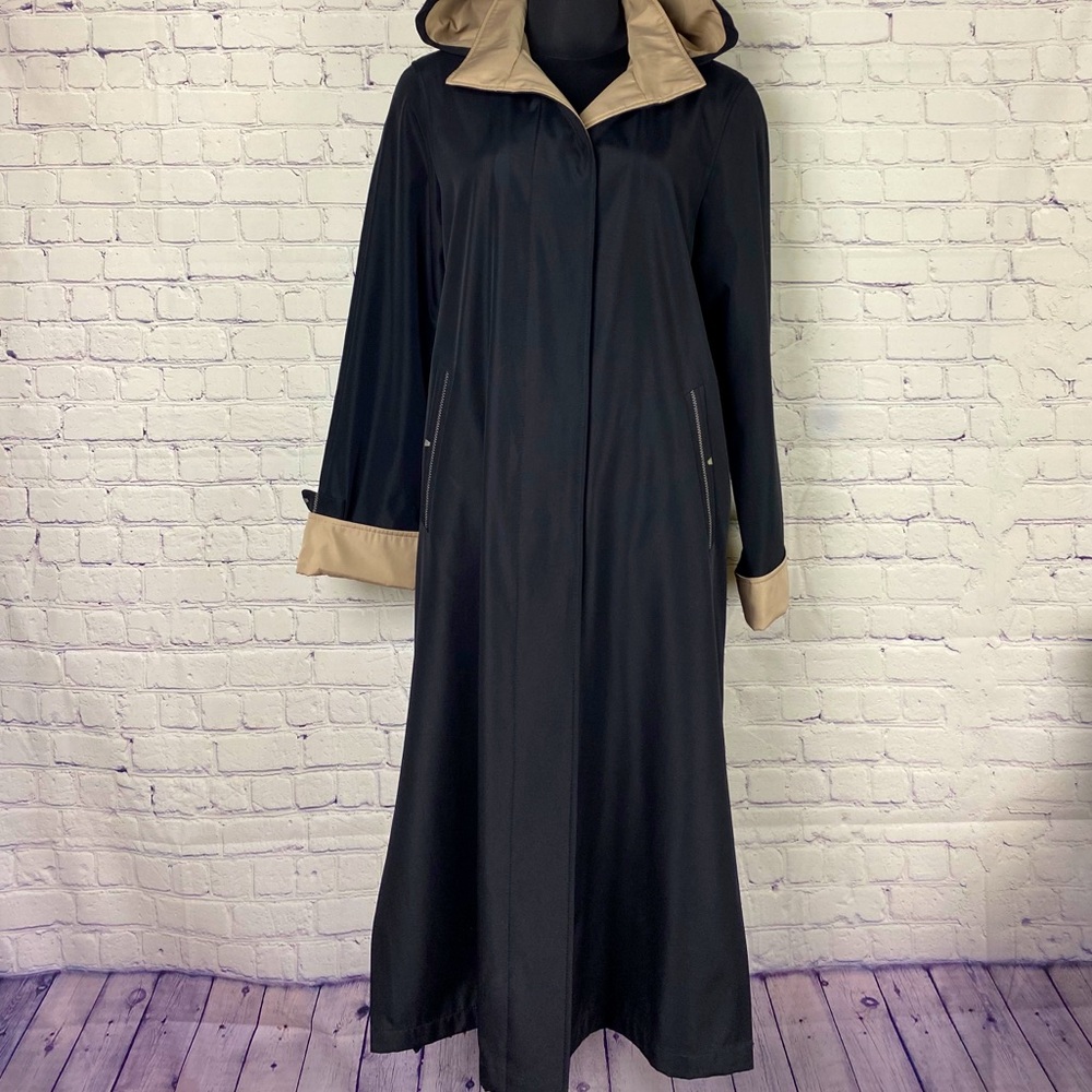 NOVELTI long black trench coat